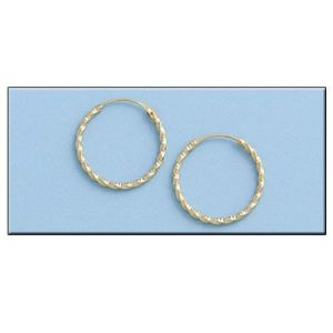 Aros oro 18kl rizados – 17mm