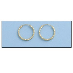Aros oro 18kl rizados – 13mm