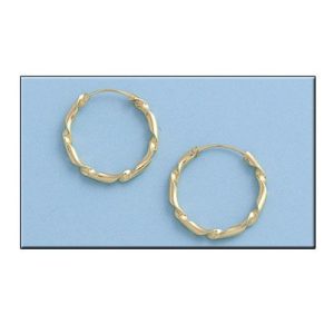 Aros oro 18kl rizados – 17mm