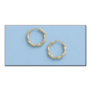 Aros oro 18kl rizados – 11mm