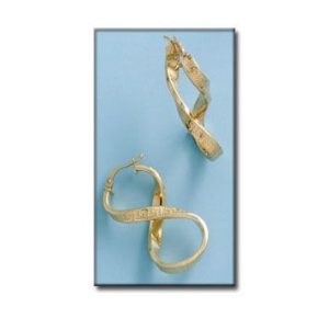 Aros oro 18kl greca – 17x37mm