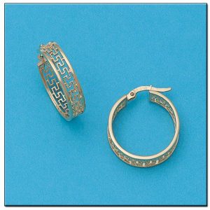 Aros oro 18kl greca -20mm