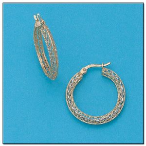Aros oro 18kl filigrana