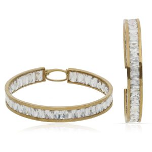 Aros oro 18kl circonitas – 45mm