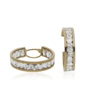 Aros oro 18kl circonitas – 25mm