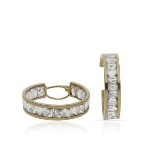 Aros oro 18kl circonitas – 20mm