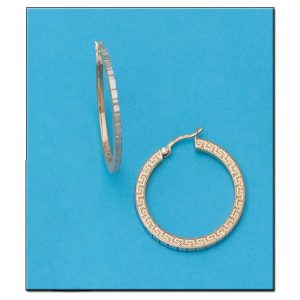 Aros oro 18kl greca – 25mm