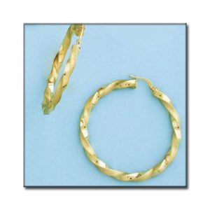 Aros oro 18kl rizados – 40mm