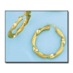Aros oro 18kl rizados – 30mm