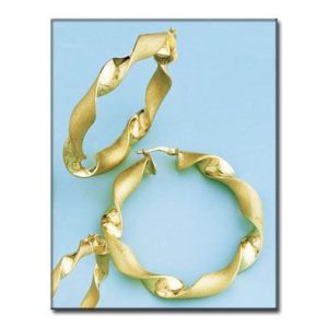 Aros oro 18kl rizados – 42mm