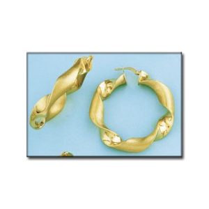 Aros oro 18kl rizados – 26mm