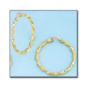 Aros oro 18kl ondulados – 42mm