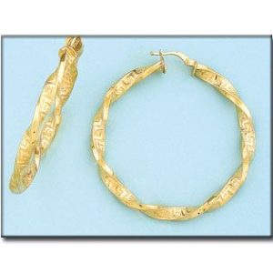 Aros oro 18kl greca – 42mm