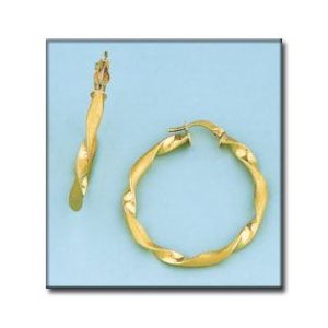 Aros oro 18kl ondulados – 30mm