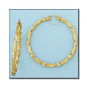 Aros oro 18kl ondulados – 60mm