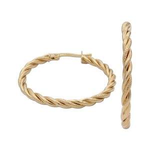Aros oro 18kl rizados – 20 mm