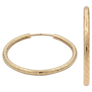 Aros oro 18kl tubo – 25 mm