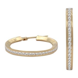 Aros oro 18kl circonitas – 20mm