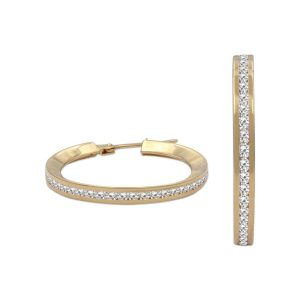 Aros oro 18kl circonitas – 15mm