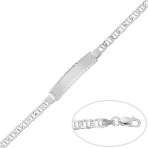 Pulsera con placa plata 925mm