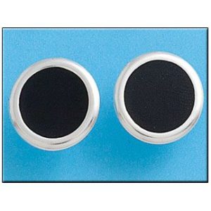Pendiente plata 925mm circulo negro – 17mm