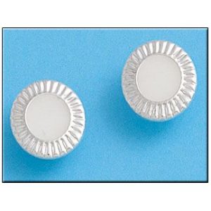 Pendiente plata 925mm circulo blanco – 15mm