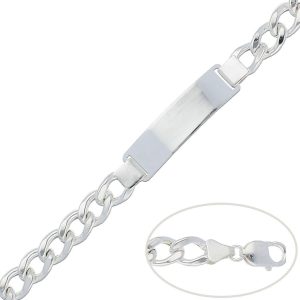Pulsera barbada plata 925mm – 10mm