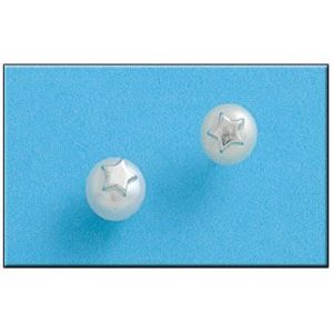 Pendiente plata 925mm estrella perla