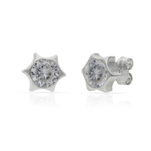 Pendiente plata 925mm estrella circonita
