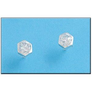Pendiente plata 925mm hexagonal grande