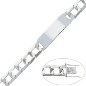 Pulsera con placa plata 925mm – 13.50mm