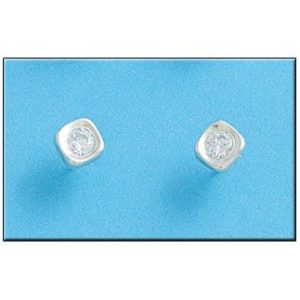 Pendiente cuadrado mediano plata 925mm
