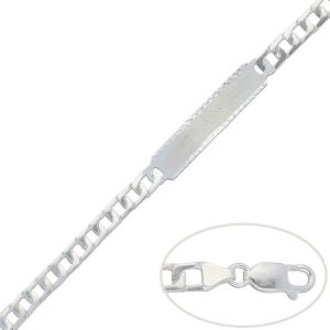 Pulsera con placa plata 925mm – 6.50mm