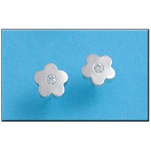 Pendiente plata 925mm flor circonitas