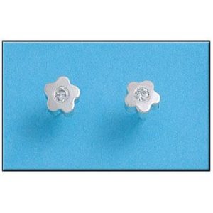 Pendiente plata 925mm flor circonitas