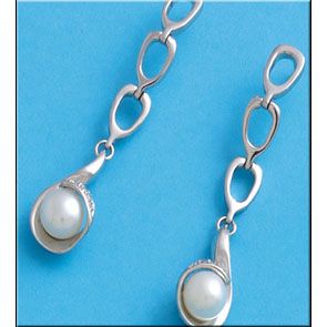 Pendientes plata 925mm perlas cultivadas