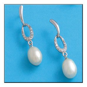 Pendientes plata 925mm perlas cultivada