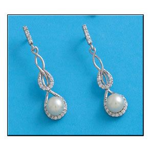 Pendientes plata 925mm perlas cultivadas