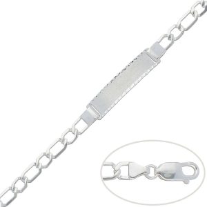 Pulsera con placa plata 925mm – 6.50mm