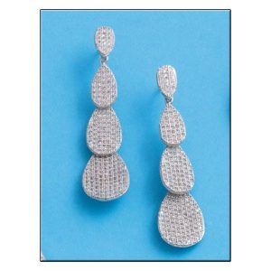 Pendientes plata 925mm lagrima circonitas