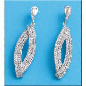 Pendientes plata 925mm circonitas