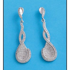 Pendientes plata 925mm circonitas