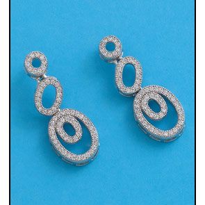 Pendientes plata 925m circulo circonitas