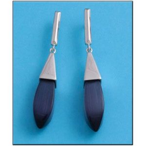Pendientes plata 925mm ojo de gato