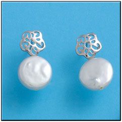 Pendientes plata 925mm perlas