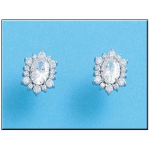 Pendientes plata 925mm ovalado