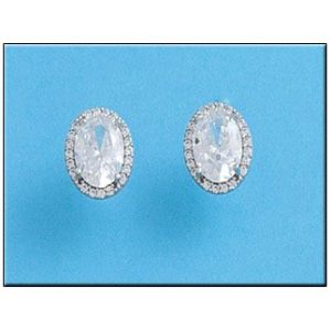 Pendientes plata 925mm ovalado