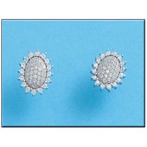 Pendientes plata 925mm ovalado