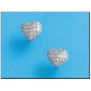 Pendientes corazon plata 925mm