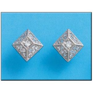 Pendientes plata 925mm cuadrados